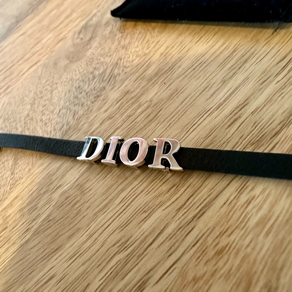 Dior Black Leather Wrap Bracelet - Picture 8 of 11